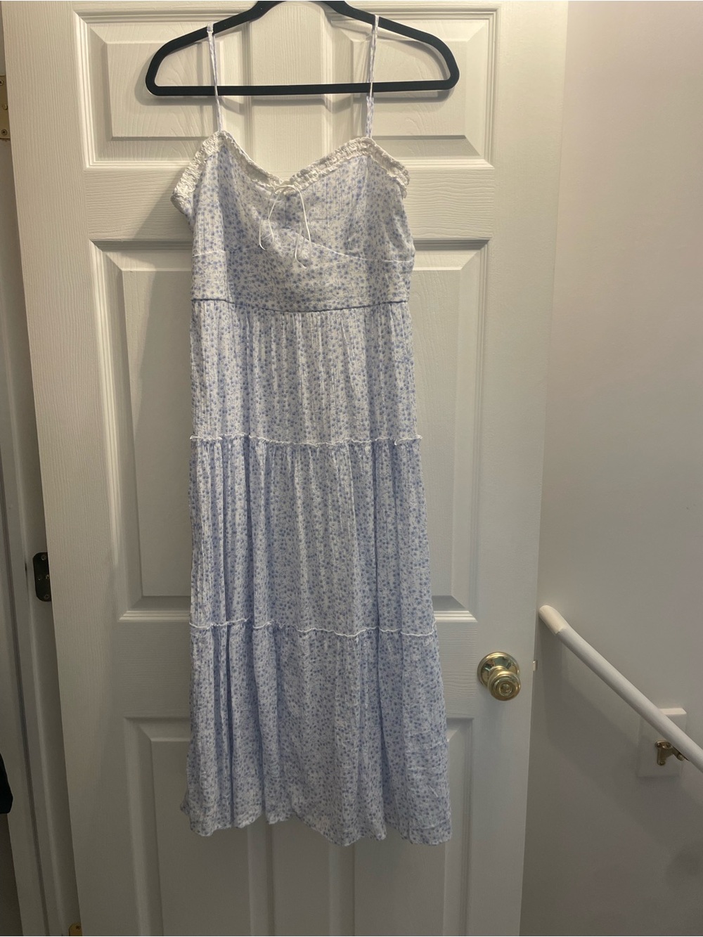 Trixxi Light Blue and White Floral Maxi Dress